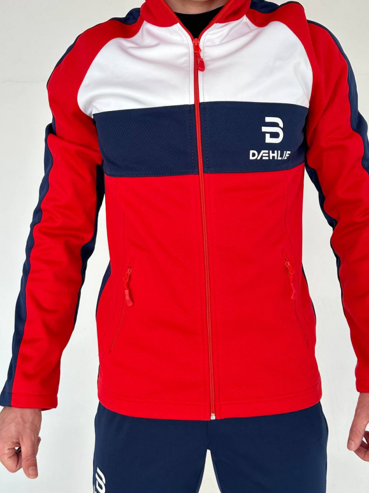 Разминочная куртка BD (красный/синий/белый)